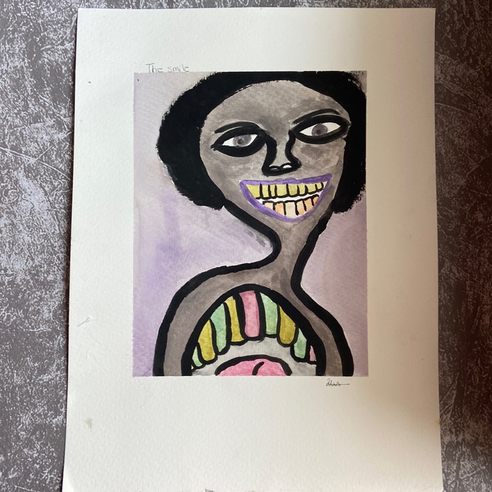 Watercolor portrait art